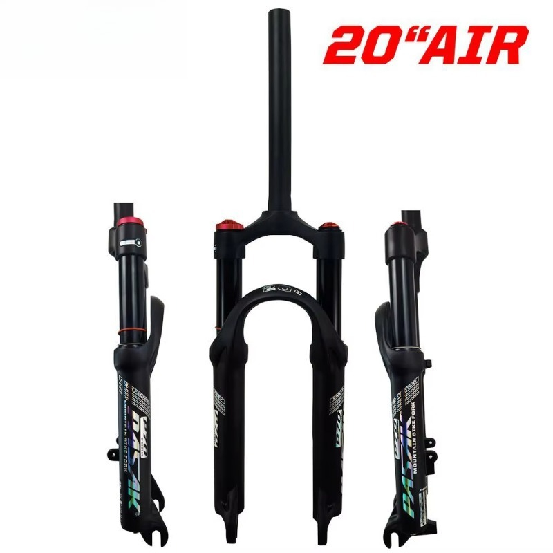 Disc Lock Brake - โช้คอัพอากาศสำหรับจักรยานเสือภูเขาขนาด 20/24 นิ้ว พร้อมดิสก์เบรกอะลูมิเนียม ระยะยุบ 100