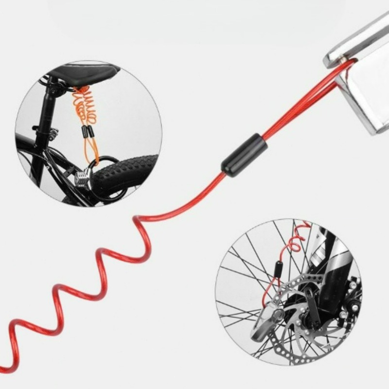 Disc Lock Brake - เชือกเตือนล็อครถมอเตอร์ไซค์ไฟฟ้า 1 เส้น, เชือกเตือนปลดล็อค, เชือกเตือนล็อคดิสก์เบรกจักรยานเสือภูเขา อุปกรณ์เสริม