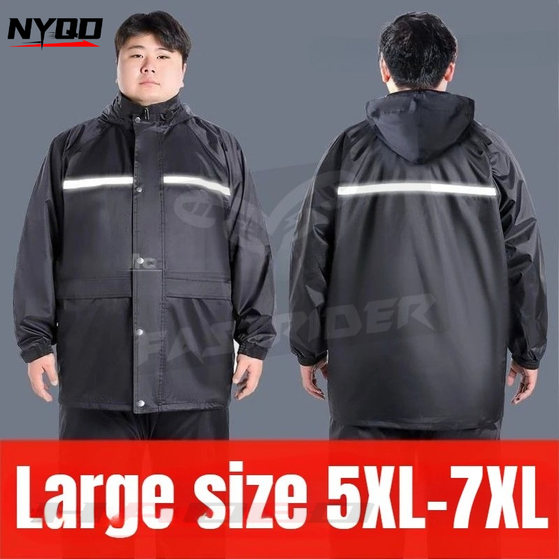 6XL 7XL 8XL เสื้อกันฝนสำหรับขี - Motorcycle Rain Suit บทวิจารณ์และราคา