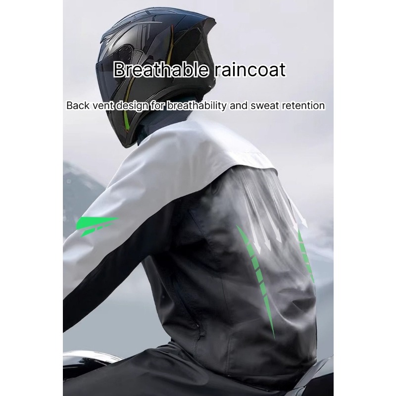 ชุดเสื้อกันฝนและกางเกงกันฝนสำห - Motorcycle Rain Suit บทวิจารณ์และราคา