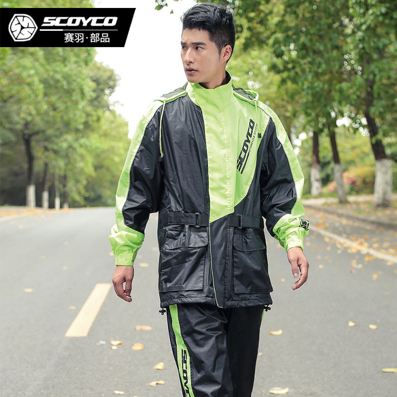 SCOYCO รถจักรยานยนต์ขี่เสื้อกั - Motorcycle Rain Suit บทวิจารณ์และราคา