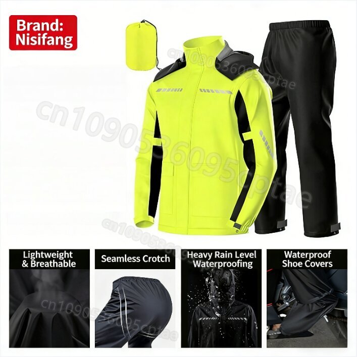 ชุดกันฝนสำหรับขี่มอเตอร์ไซค์แบ - Motorcycle Rain Suit บทวิจารณ์และราคา